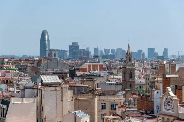 Krásný Letecký Pohled Panorama Barcelona Španělsko — Stock fotografie