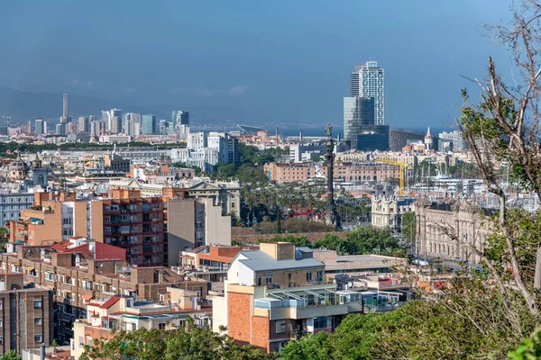 Krásný Letecký Pohled Panorama Barcelona Španělsko — Stock fotografie