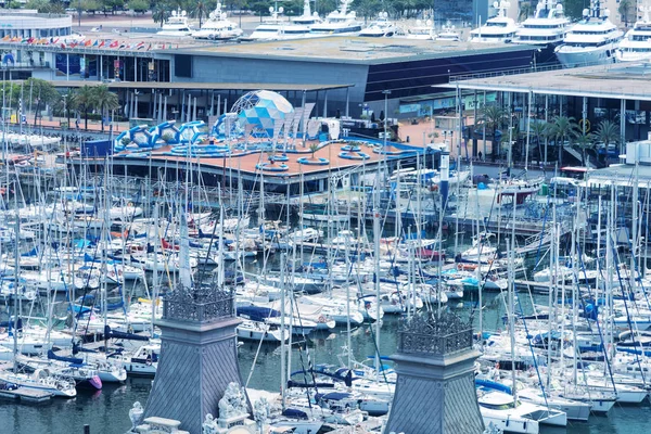 Barcelona May 2018 City Port Boats Tourists Barcelona Attracts Million — Stock Photo, Image