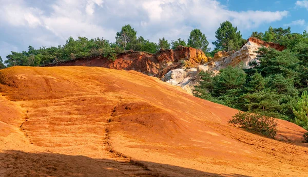 Úžasné Červené Krajina Colorado Provencal Francie — Stock fotografie