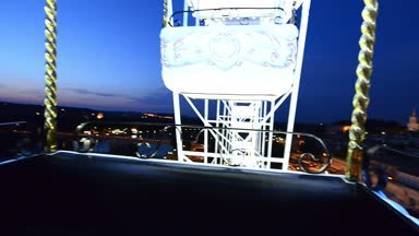 Dönme dolap ünlü London Eye, İngiltere, görünümünden 