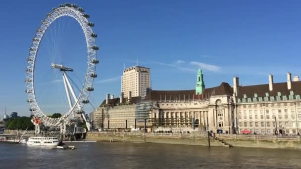 Diabelski Młyn Słynnej London Eye Wielka Brytania — Wideo stockowe