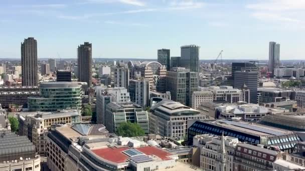 Skyline Van Stad Van Londen Groot Brittannië — Stockvideo