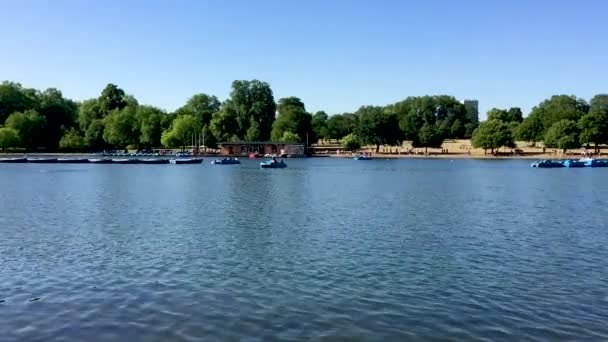 London Hyde Park Bir Güzel Yaz Gününde — Stok video