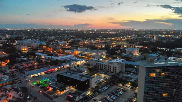 Beau Coucher Soleil Sur Littoral Myrtle Beach Vue Aérienne — Photo