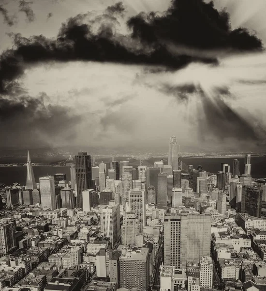 Letecké Panorama San Francisco Vrtulníku Slunečného Letního Dne — Stock fotografie