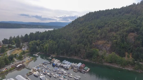 Aerial View Genoa Bay Victoria Island British Columbia — Stock Photo, Image