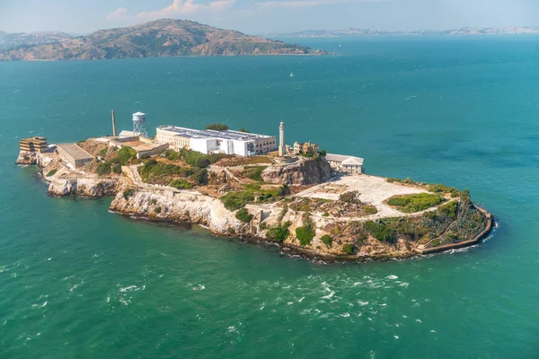 Vue Aérienne Île Alcatraz Depuis Hélicoptère San Francisco — Photo