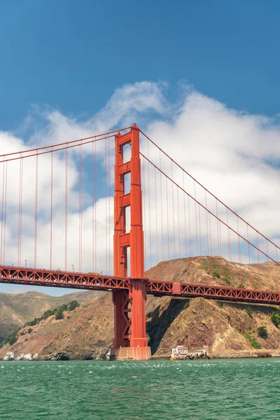 San Francisco Golden Gate Bridge Partir Navio Cruzeiro — Fotografia de Stock