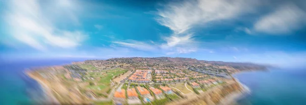 Rancho Palos Verdes Kıyı Şeridi California Hava Panoramik Manzaralı — Stok fotoğraf