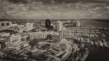 Helikopter, Florida - ABD West Palm Beach manzarası.