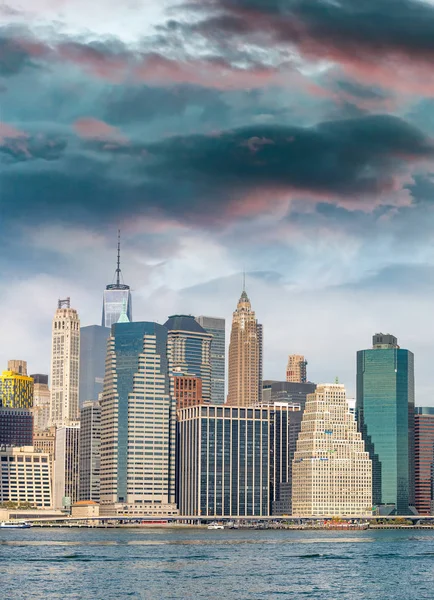 Downtown Manhattan East River New York City — Stock Photo, Image