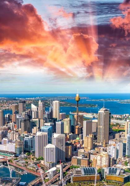Вертолетный Вид Центр Города Сидней — стоковое фото