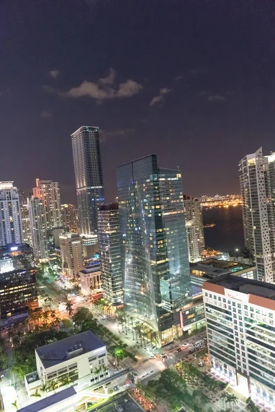 Proche Horizon Centre Ville Miami Vue Aérienne Des Gratte Ciel — Photo