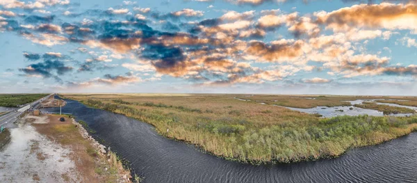 Αεροφωτογραφία Του Εθνικού Πάρκου Everglades Φλόριντα — Φωτογραφία Αρχείου