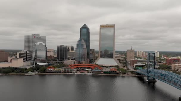 Skyline Aéreo Cidade Jacksonville Vídeo — Vídeo de Stock