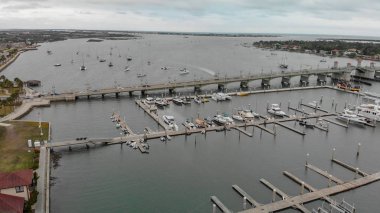 Dron, Florida dan St Augustine havadan görünümü.