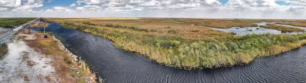 Floridai Everglades Mocsárban Usa Légi Panoráma — Stock Fotó