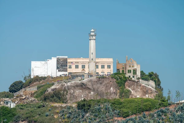 San Francisco August 2017 San Francisco Alcatraz Insel Vom Kreuzfahrtschiff — Stockfoto