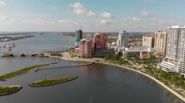 West Palm Beach manzarası, Florida, ABD Hava panoramik