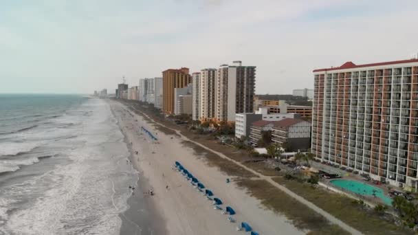 Panoramik Myrtle Beach Güney Karolina Abd — Stok video