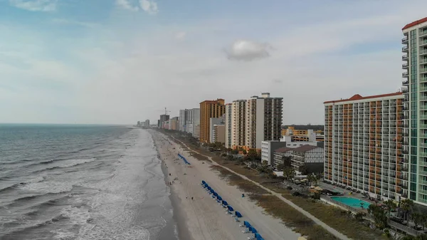 Myrtle Beach 2018 Április Város Épületeit Partvonal Légifelvételek Myrtle Beach — Stock Fotó