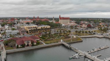 Dron, Florida dan St Augustine havadan görünümü.