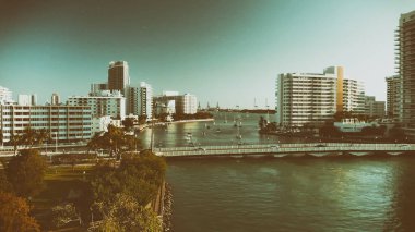 Binalar ve park Miami Florida hava.