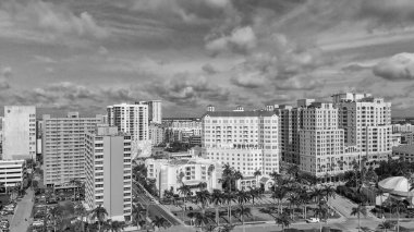 Helikopter, Florida - ABD West Palm Beach manzarası.