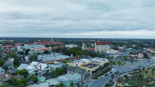 St Augustine aerial view from drone, Florida.
