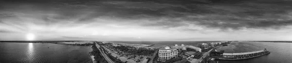 Lake Worth Kıyı Şeridi Florida Şaşırtıcı Günbatımı Hava Panoraması — Stok fotoğraf