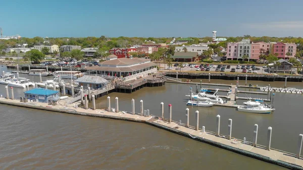 Amelia Island April 2018 Kustlijn Van Fernandina Beach Luchtfoto Dit — Stockfoto