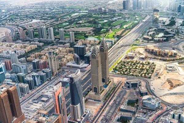 Vista Aérea Del Centro Dubái Emiratos Árabes Unidos —  Fotos de Stock