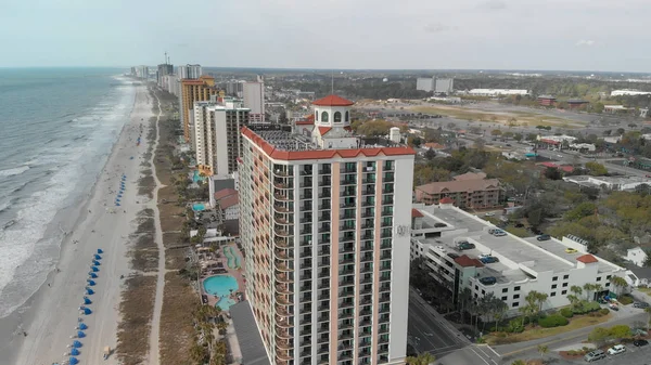 Myrtle Beach Dubna 2018 Městské Budovy Pobřeží Letecký Pohled Myrtle — Stock fotografie