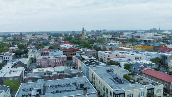 Vista Aérea Del Horizonte Ciudad Charleston —  Fotos de Stock