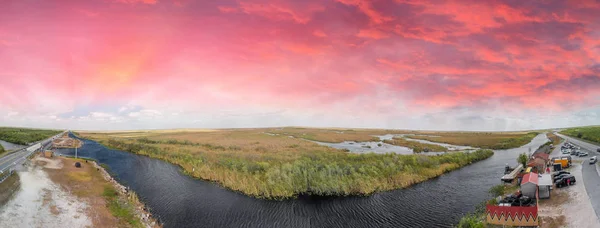 Panoramic Aerial View Everglades Swamps Florida Usa — Stock Photo, Image