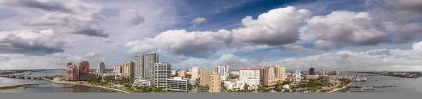 Палм Бич Штат Флорида Панорамный Вид Беспилотника Закате — стоковое фото
