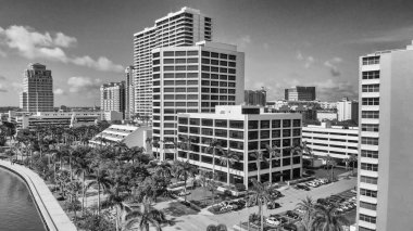 Helikopter, Florida - ABD West Palm Beach manzarası.