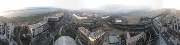 Vista Aerea Panoramica Dei Grattacieli Dell Isola Yas Abu Dhabi — Foto Stock