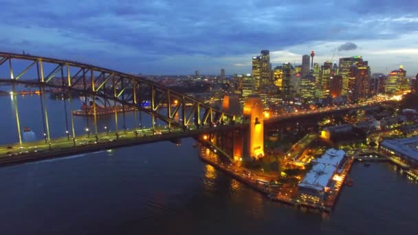 Sydney Harbour Bridge Australië Video — Stockvideo