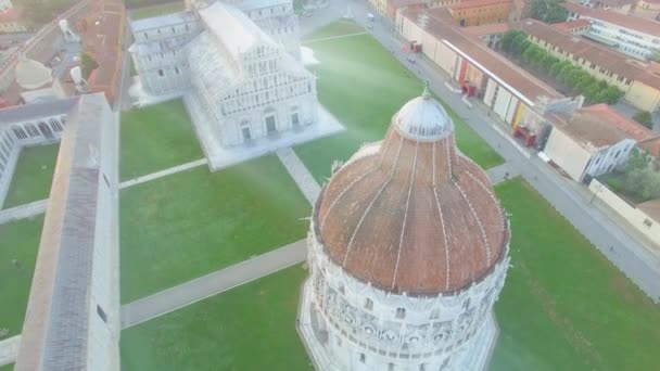 Vista Aérea Panorâmica Praça Dos Milagres Pisa Itália Vídeo — Vídeo de Stock