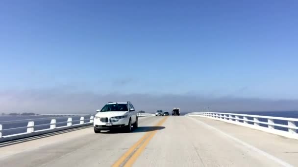 Rekaman Mengendarai Mobil Jembatan Miami Amerika Serikat — Stok Video