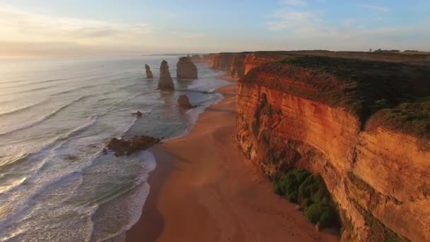 Prachtig Uitzicht Apostelen Victoria Australië Video — Stockvideo