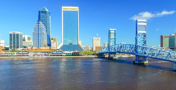 Jacksonville February 2016 Aerial City View Jacksonville Major Attraction Florida — Stock Photo, Image