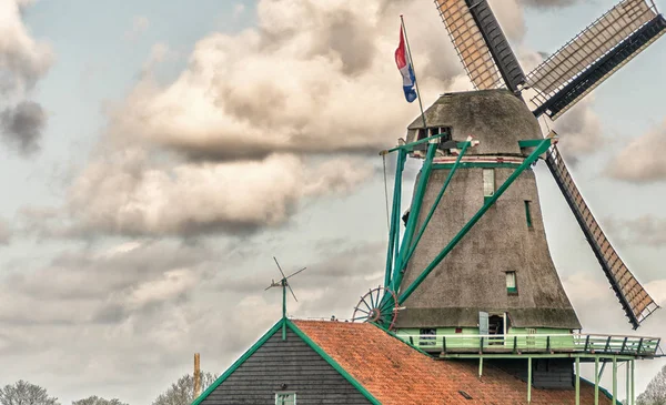 Wiatraki Zaanse Schans Holandia — Zdjęcie stockowe
