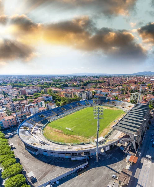 Naplemente Légifelvételek Pisa Stadium Toszkána Olaszország — Stock Fotó