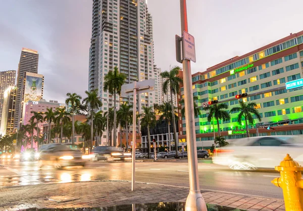 Miami Února 2016 Panorama Města Budovy Miami Vítá Milionů Turistů — Stock fotografie