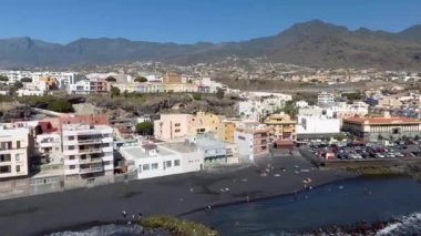 Candelaria şehir sahil şeridi Tenerife, Santa Cruz de Tenerife, Kanarya Adaları, İspanya, video 