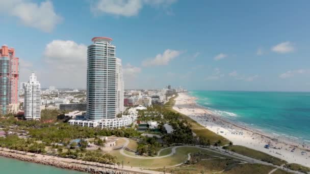 Miami Beach Día Soleado Florida Vídeo — Vídeo de stock