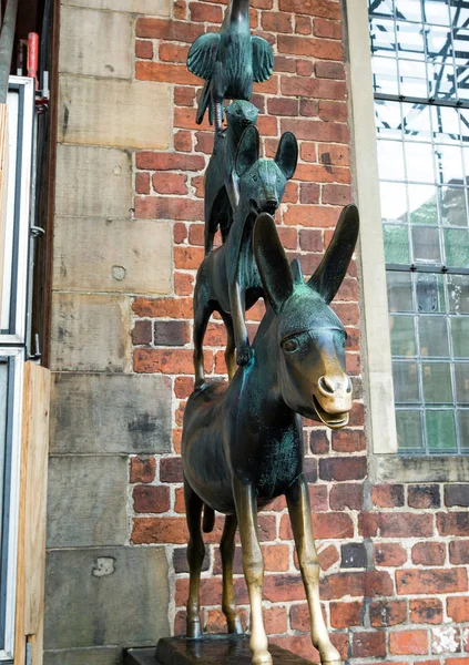 Bremen Town Musicians Statue Bremen Germany — Stock Photo, Image